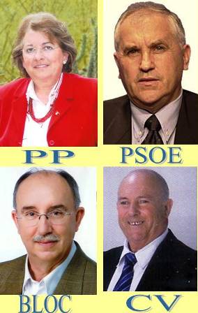 ELECCIONS LOCALS 2011, 22 maig: EL BOP PUBLICA LES LLISTES DE LES QUATRE CANDIDATURES DE GATA.