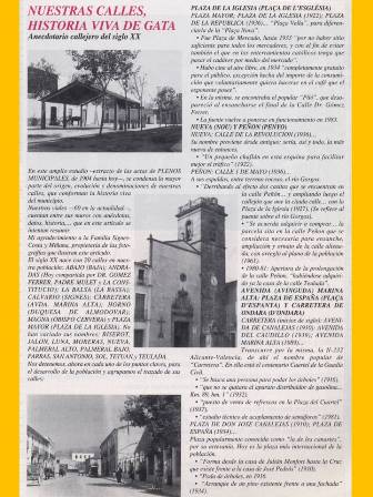 MEUS ARTICLES: Carrers de Gata ( 1992 - I )