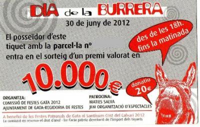 DEMÀ DISSABTE ÉS EL DIA DE LA BURRERA