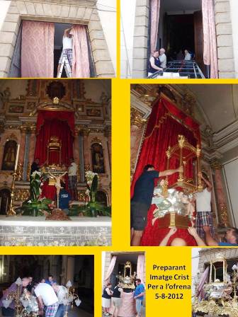 IMATGES CURIOSES: Ahir dia 5, preparant el Crist per a l'ofrena