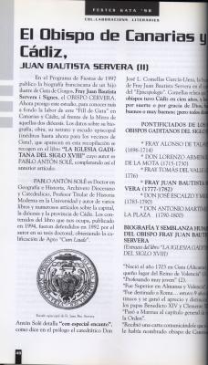 MEUS ARTICLESde festes: 1998, el Bisbe Servera ( I )