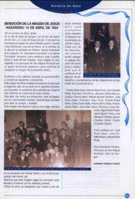 MEUS ARTICLES.de festes: 1999, el Natzaré de Gata (1954-1999) ( i II )