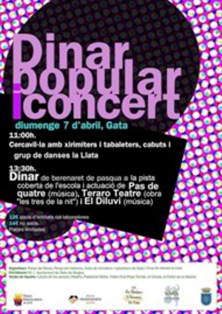 GATA CELEBRA EL II DIUMENGE DE PASQUA AMB EL DINAR POPULAR DEL BERENARET DE PASQUA