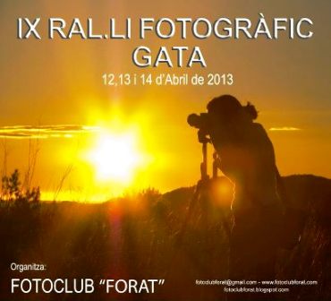 DE DIVENDRES 12 A DIUMENGE 14, IX RAL·LI FOTOGRÀFIC DE GATA