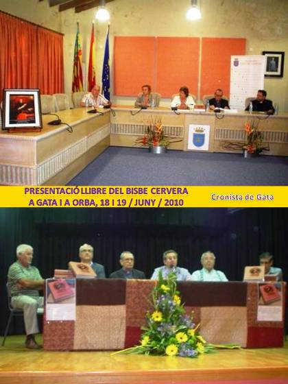 ARTICLES DESTACATS: PRESENTACIÓ DEL LLIBRE CERVERA, A GATA I ORBA (Publicat els dies 18 i 19 - juny - 2010)