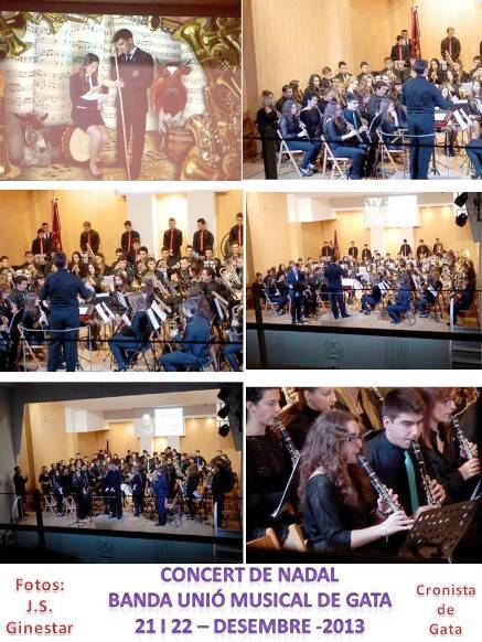 DE NOU, EXCEPCIONAL CONCERT DE NADAL DE LA BANDA UNIÓ MUSICAL DE GATA