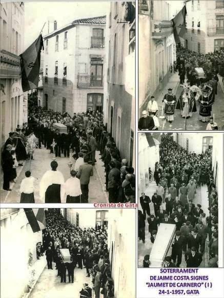 JAIME COSTA SIGNES (Jaumet de Carnero) (1934-1957): UNA VIDA TRUNCADA PER UN ACCIDENT A LA MILI (Capítol VI, el seu enterro a Gata -I-)