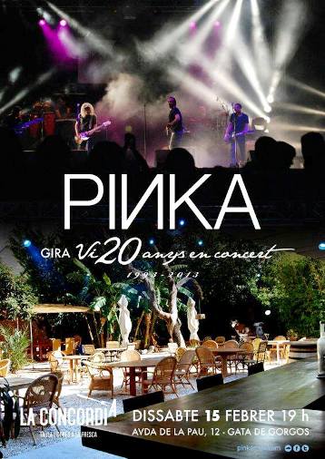 IMATGES DE FESTA: cartell de lactuació de Pinka, dissabte dia 15