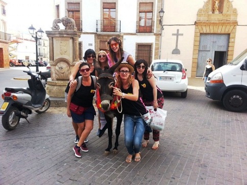 IMATGES CURIOSES: de despedida, amb una burreta a la plaça