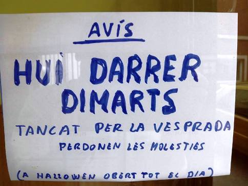 IMATGES CURIOSES: Hui és DARRER DIMARTS A GATA