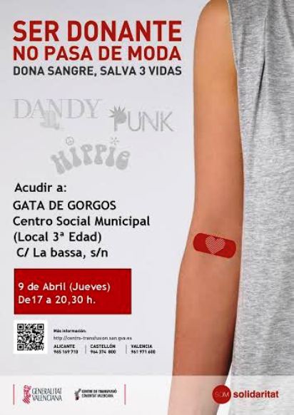 DEMÀ DIJOUS, NOVA DONACIÓ DE SANG (Crida davant la seua escassetat)
