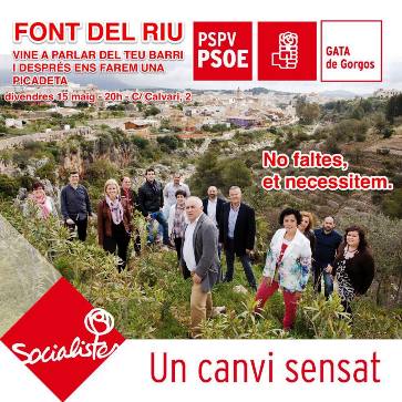 GATA, ELECCIONS 2015: Actes de hui: PP, PSOE, JUGA