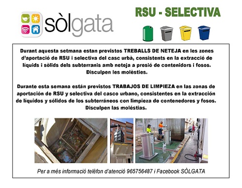 NETEJA DELS CONTENIDORS SOTERRATS DE GATA (Informa SòlGata)