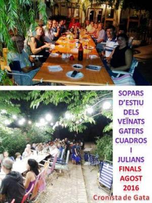 GATA: SOPARS DE FINAL DE L'ESTIU DELS VEÏNATS DE CUADROS I JULIANS