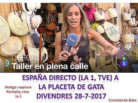 ESPAÑA DIRECTO, EL PROGRAMA DE LA 1 DE TVE VA ESTAR A LA PLACETA DE GATA
