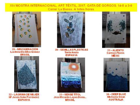 XIV MOSTRA ART TÈXTIL 2017: LES OBRES (29-34)
