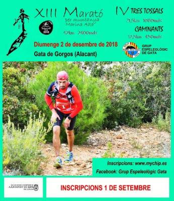 DEMÀ DIUMENGE 2, XIII MARATÓ PER MUNTANYA MARINA ALTA 2018. Organitza el GEG i col·labora lAjuntament