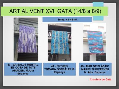 GATA, MÉS MIRADES URBANES A ART AL VENT XVI. Hui teles 43 a 45