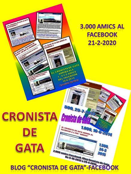 EL CRONISTA DE GATA JA TÉ 3.000 AMICS A LA XARXA FACEBOOK (Hui. 21-2-2020)