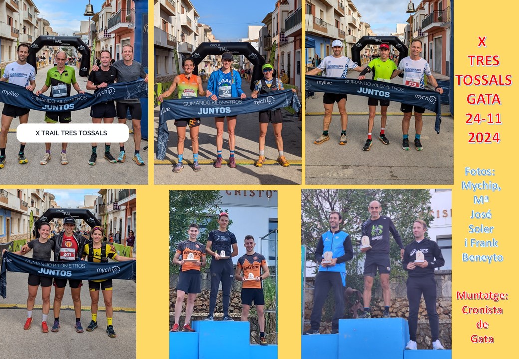 EL X TRAIL DELS TRES TOSSALS DE GATA VA TINDRE GUANYADOR XABIER DE MARE GATERA. Ignasi Cardona Torres del C.E.Llebeig va ser el millor home. De dones, la millor Silvia García Orgilés (Fotos i informació, Mychip)