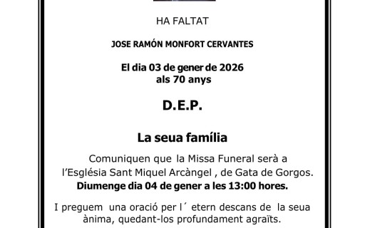 ENS HA DEIXAT JOSÉ RAMÓN MONFORT CERVANTES “RAMONET”. EL RECORDEM COM UN GRAN ENTUSIASTA DEL MUNTATGE DELS REIS MAGS A GATA DES DE 1969 (D.E.P.). Hui fa 25 anys que li vaig fer una entrevista