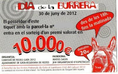 DEMÀ DISSABTE ÉS EL DIA DE LA BURRERA