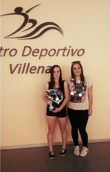 LES GERMANES GATERES CRISTINA I ALBA SORIA SOLER, PÒDIUM DE NATACIÓ A VILLENA