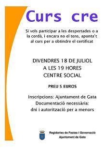 NOU CURS MUNICIPAL PER A MANIPULAR ELS COETS A FESTES