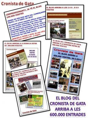 EL BLOG DEL CRONISTA DE GATA ARRIBA A LES 600.000 ENTRADES EN UNA DATA IMPORTANT