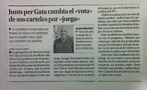 LA PREMSA PARLA DEel nou partit a Gata (JuGa)