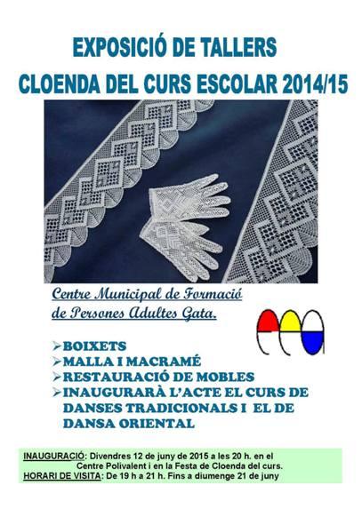 DEMÀ DIVENDRES 12, CLOENDA DEL CURS DE F.P.A. DE GATA