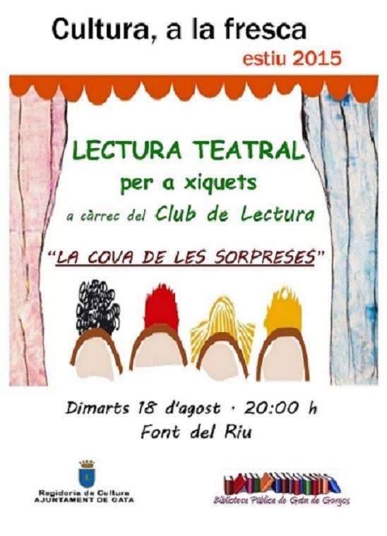 GATA: LECTURA TEATRALITZADA INFANTIL PER A XIQUETS/TES (Font del Riu, dimarts 18)