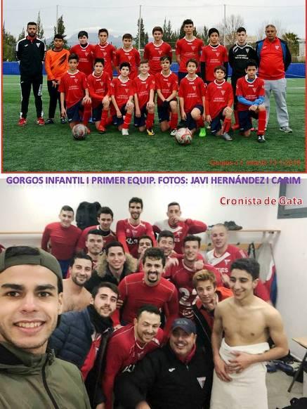 GORGOS C.F.: BONS RESULTATS I GOLEJADES. Guanyen els majors, juvenil, infantil i aleví (2n any)