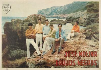 FOTOGRAFIES ANTIGUES (Gata en el record): -1.825-. PEPE PEDRÓS NELA VA FORMAR PART DEL CONJUNT BRUJOS NEGROS, ANYS 70