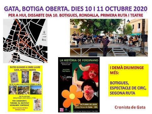 RECORDEU. HUI 10 I DEMÀ 11: GATA, BOTIGA OBERTA: comerç local, rondalla, rutes, teatre