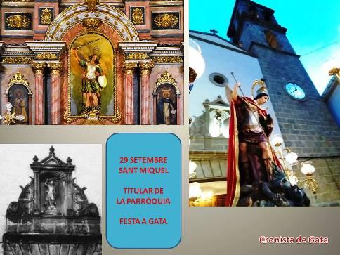 HUI, DIA 29, ÉS LA FESTA LOCAL DE SANT MIQUEL, PATRÓ TITULAR DE LA PARRÒQUIA QUE TÉ 449 ANYS. Anit, sopar de Càritas. Hui missa major, processó i castell
