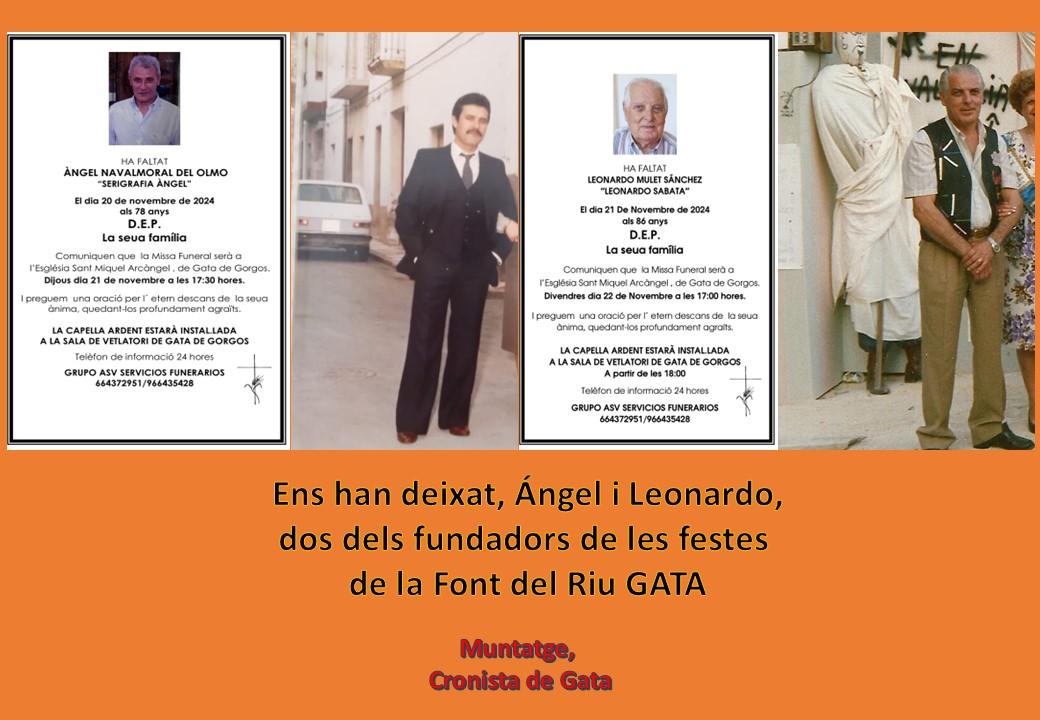 EL BARRI DE LA FONT DEL RIU DE GATA PERD A DOS DELS SEUS VEÏNS: Ángel i Leonardo van ser fundadors de les festes l'any 1981