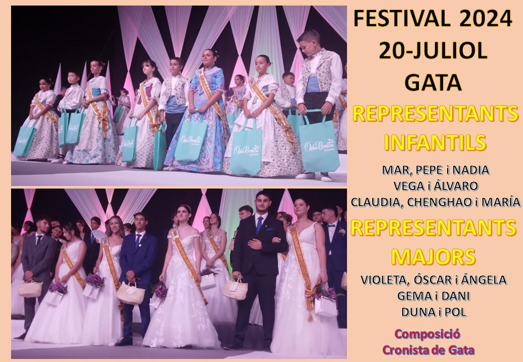 AHIR, FESTIVAL A GATA: ELECCIÓ REPRESENTANTS. PRIMERS MAJORS: VIOLETA, ÓSCAR I ÁNGELA. PRIMERS INFANTILS: MAR, PEPE I NADIA 