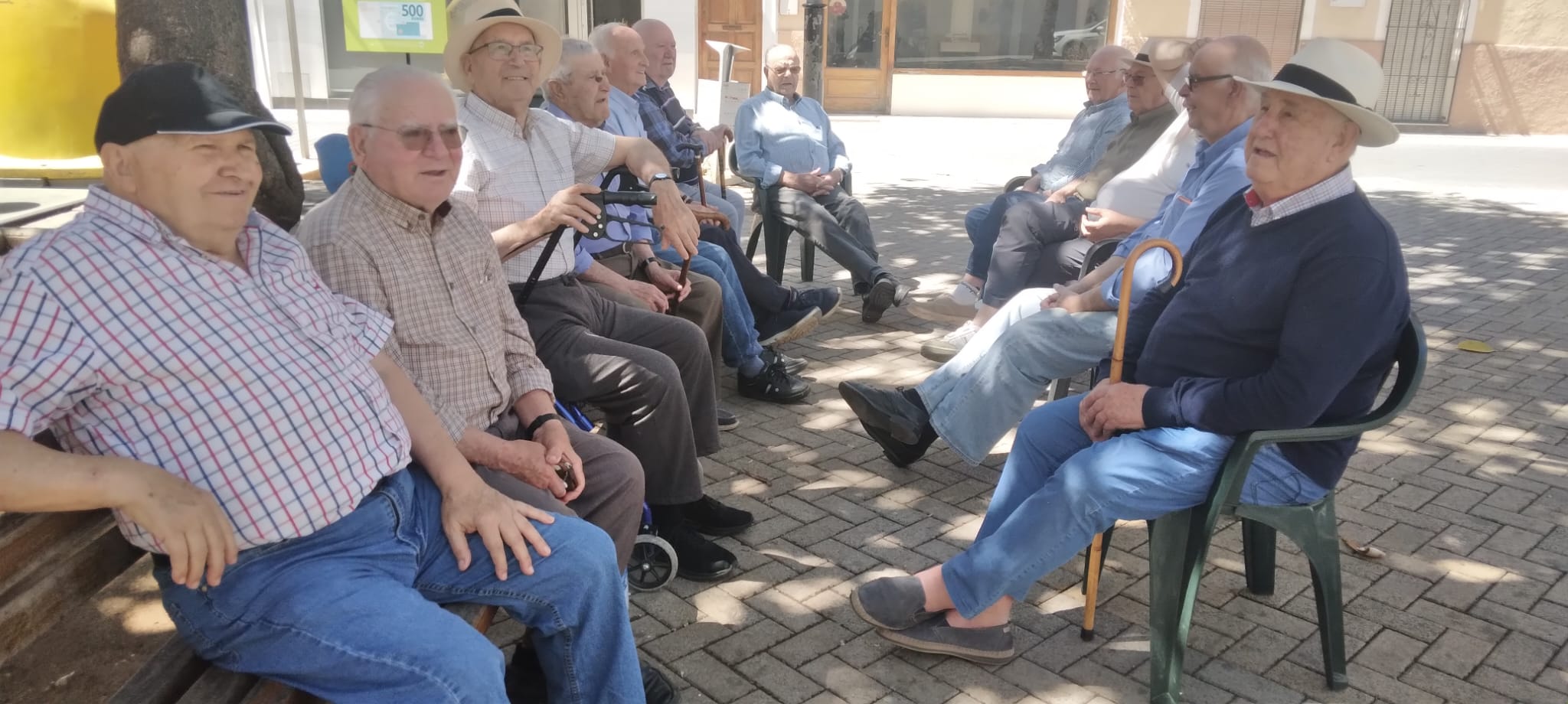 CONVERSES DELS MAJORS A LA SOMBRA DEL FICUS DE LA PLAÇA NOVA